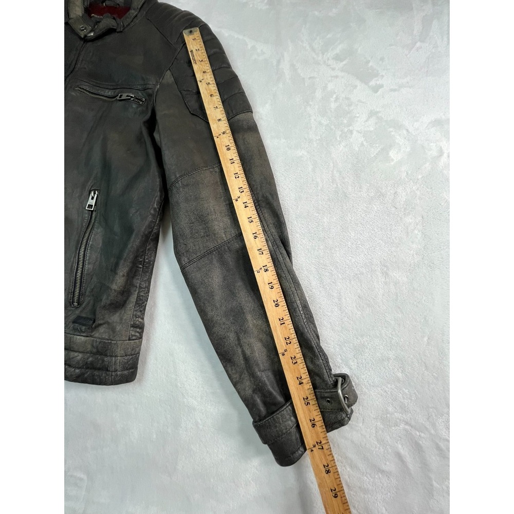 Harley Davidson Mens‎ XL Jacket Distressed Lambskin Gray 97131-16VM - Picture 8 of 16